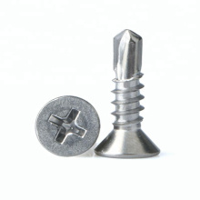Stainless Steel Phillips Drive Flat Head Self Drilling Screw DIN7504